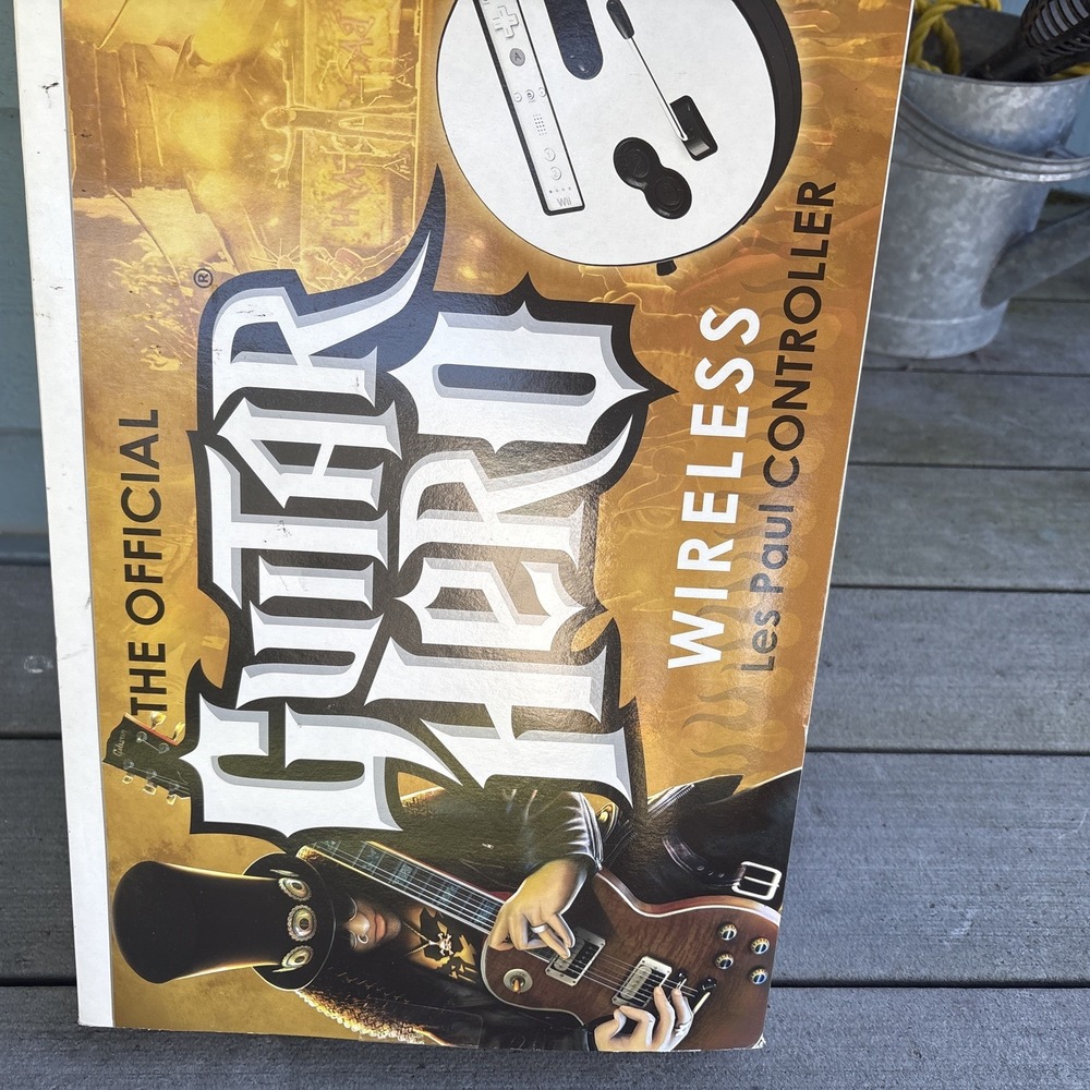 Guitar Hero Wireless Wii Les Paul Controller BOX Only And Manual - Picture 10 of 11